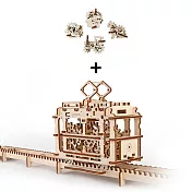 Ugears – 自我推進模型輕軌電車+手癢系列1組(隨機出貨)