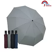 【Kasan 晴雨傘】十骨強抗風自動開收傘-灰色