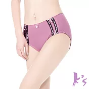【K’s 凱恩絲】有氧蠶絲透氣棉柔花邊蝴蝶紫色三角女內褲(mo9款)M紫色