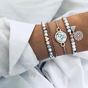 AmaZing 超值!仿松石時尚4件套組流蘇手鍊