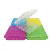 Digistone 電池收納盒 3/4號電池(共用) 4/5入裝收納盒 5色炫彩(透明/黃/綠/紅/藍色)X5個