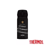 【THERMOS 膳魔師】優雅黑金星 超輕量不鏽鋼真空保溫瓶0.35L(JNL-352CM-TREB)