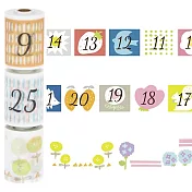 【Mark’s】水性筆可寫手帳數字紙膠帶3入 ‧北歐