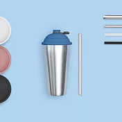 YCCT速吸杯 + 可拆洗不鏽鋼環保吸管 (細)-青墨藍