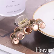 【Hera 赫拉】韓版優雅百搭水晶抓夾-3款香檳色