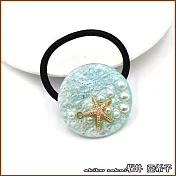 『坂井．亞希子』陽光沙灘甜美海星珍珠造型髮圈 -淡雅綠