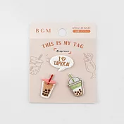 【BGM】MY TAG 刺繡貼紙 ‧珍珠奶茶