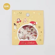 【BGM】聖誕散裝金箔和紙貼紙包45入 ‧動物