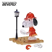 【日本正版授權】BEVERLY 史努比 偵探 立體水晶拼圖 34片 3D拼圖/水晶拼圖 公仔/模型 Snoopy