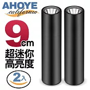 【AHOYE】迷你超亮隨身手電筒 2入組 (USB充電)