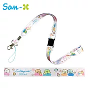 【日本正版授權】角落生物 頸掛繩/手機頸掛繩/手機掛繩/證件套掛繩 角落小夥伴 -海底世界款