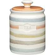 《KitchenCraft》茶葉陶製密封罐(復古條紋)