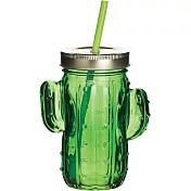 《KitchenCraft》造型梅森玻璃杯(仙人掌400ml)