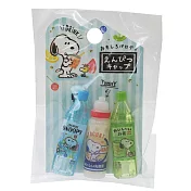 Kamio 寶特瓶造型鉛筆筆蓋組 3入 鉛筆帽  SNOOPY綠