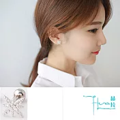 【HERA 赫拉】閃閃煙花鋯石轉珠耳環/耳釘-單顆2色銀色