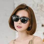 【ALEGANT】極簡風純黑方框寶麗來偏光墨鏡/UV400太陽眼鏡