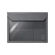 【KING JIM】FLATTY多用途收納袋_A5＿深灰色