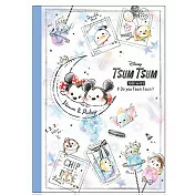 KAMIO 日本製B5平裝橫條筆記本 迪士尼 TSUM TSUM 手繪風 星辰 藍