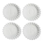 【西海陶器】波佐見燒浮出醬料碟L.O.V.E四入組