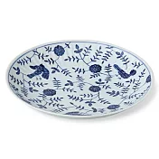 【西海陶器】波佐見燒青藍瓷盤21cm ‧花鳥葉