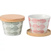 【西海陶器】波佐見燒對杯組225ml．雙紋葉