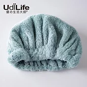UdiLife 雅絨 柔舒圓形浴帽 (MIT 台灣製造 SGS 檢驗合格)湖水綠