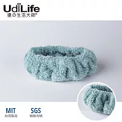 UdiLife 雅絨 柔舒圓形髮束 (MIT 台灣製造 SGS 檢驗合格)  湖水綠