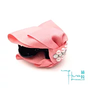 【Hera 赫拉】水鑽珍珠雙層蝴蝶結髮飾抓夾/髮夾-3色粉色