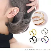 個性極簡 百搭 雙鋼線U型無耳洞耳夾 超值5色入-贈送玫瑰金耳夾 kiret圖示