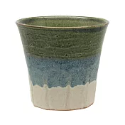 【IZAWA】日本美濃燒灰釉陶杯手拭布禮盒 ‧三色綠