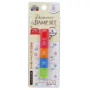 sun-star  迷你方形筆型萬用印章 裝飾印章 手帳印章 迪士尼 TUSM TUSM 紅蓋