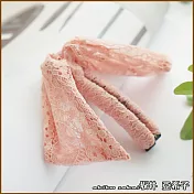 『坂井．亞希子』淑女感布藝蕾絲蝴蝶結造型扭扭夾 -粉紅