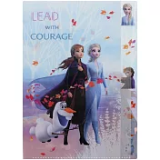 sun-star A4 日本製5索引L型多層檔案夾 資料夾 文件夾 迪士尼 冰雪奇緣2 艾莎&安娜 楓葉 藍