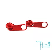 【HERA 赫拉】創意時尚風格拉鍊頭烤漆耳環-3色紅色