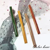 【卡樂熊】簡約百搭星空細長髮夾/壓嘴夾/瀏海夾四入組-長款