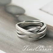 『時空間』立體線條感交叉纏繞造型戒指 -單一色系