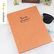 珠友 20K柔絲紋雙格相本/相簿/相冊/珍藏冊/黑內頁/可收納80枚4X6相片/明信片01棕