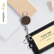 珠友 伸縮吊環-朵莉皮/證件拉環/證件夾/票卡夾/識別證夾04咖