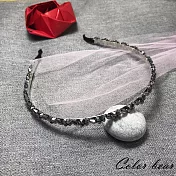 【卡樂熊】奢華的巴洛克造型髮箍(兩色)-灰色