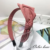 【卡樂熊】韓版微漾層疊造型髮箍(兩色)-珊瑚粉