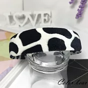 【卡樂熊】簡約斑點豹紋造型髮箍(兩色)-白色