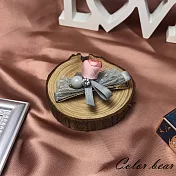 【卡樂熊】韓版璀璨玫瑰造型髮夾(兩色)-灰色