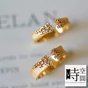 『時空間』夜空繁星鑲鑽造型(14Kgpゴールド)戒指 -窄版