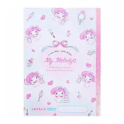 Sanrio 日本製 B5膠裝筆記本 附貼紙 空白圖畫本 美樂蒂 化妝品 白