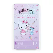 Sanrio 色鉛筆組 12入 著色筆 繪圖筆 HELLO KITTY 旅行 紫
