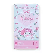 Sanrio 色鉛筆組 12入 著色筆 繪圖筆 美樂蒂 化妝 粉綠