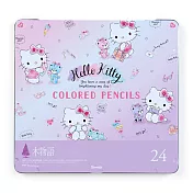 Sanrio 色鉛筆組 24入 著色筆 繪圖筆 HELLO KITTY 旅行 紫