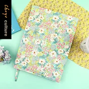 珠友官方獨賣  B5/18K台灣花布多功能可調式書衣/書皮/書套/雜誌適用-05綠花叢叢