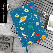 珠友官方獨賣  B6/32K台灣花布多功能可調式書衣/書皮/書套-03星球追逐戰