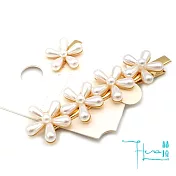 【HERA 赫拉】日韓系一花珍珠拚瀏海夾/髮夾白色